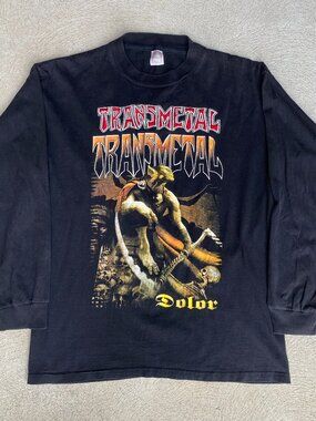 Vintage Transmetal Dolor Mexican extreme metal men's y2k t-shirt RARE